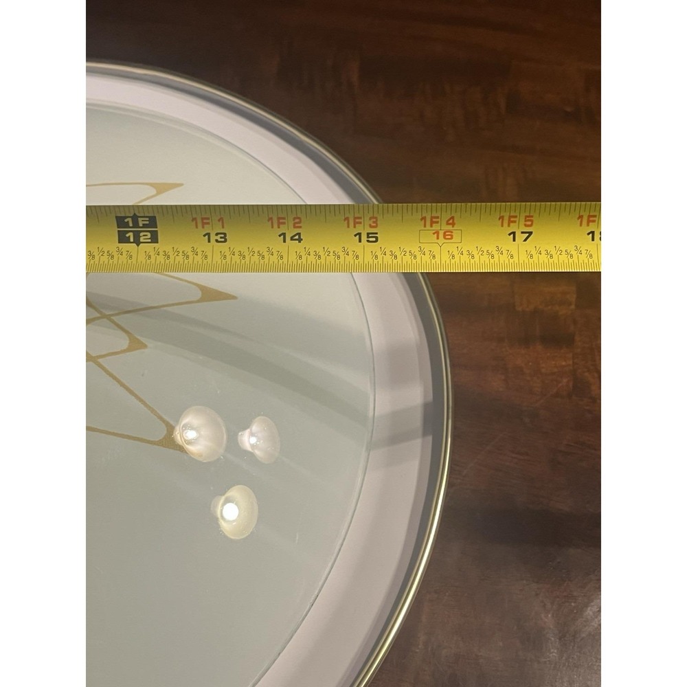Vintage MCM Atomic Starburst Ceiling Light Thomas Industries UFO Saucer 16" - Picture 12 of 13